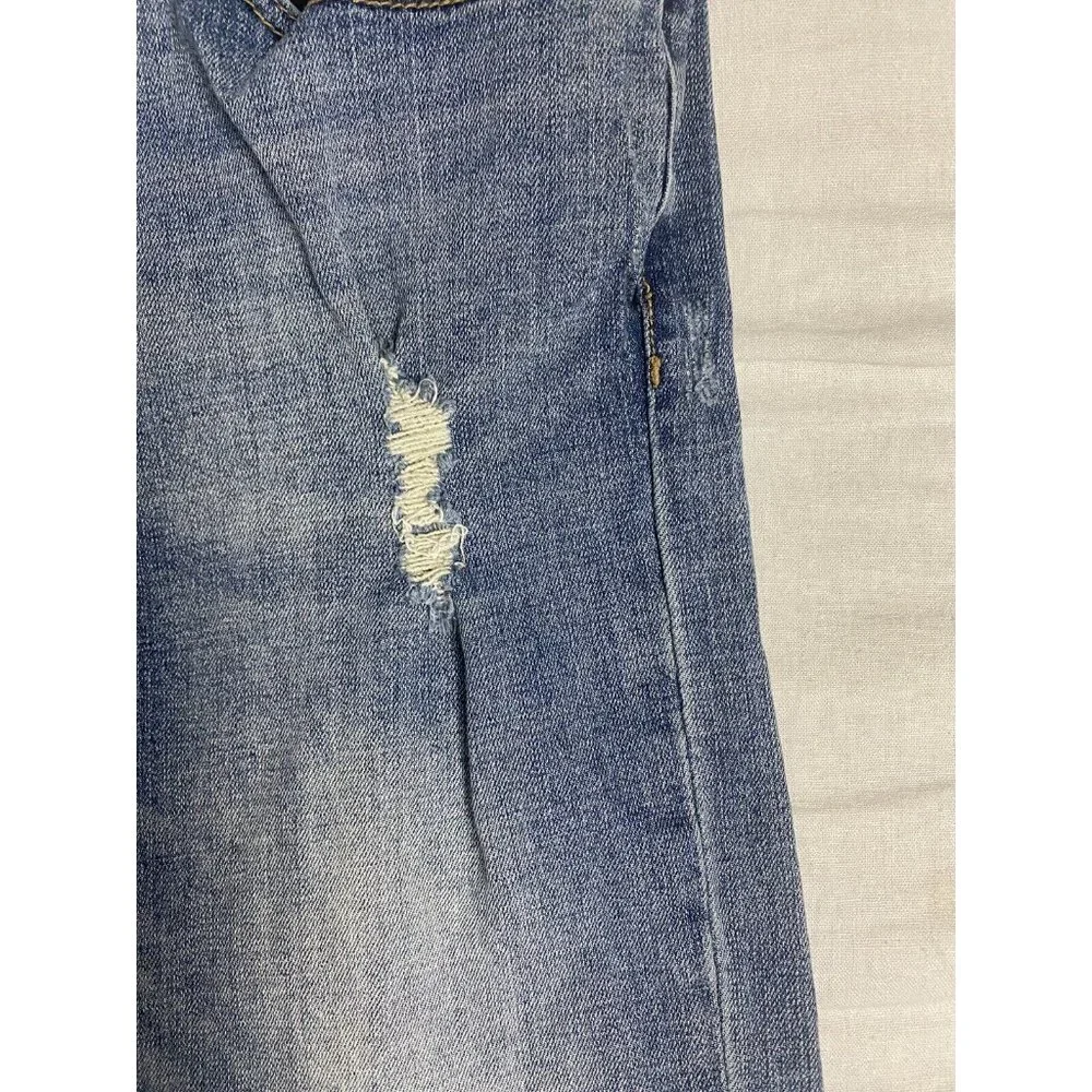 RSQ Jeans 31x32 Brooklyn Relaxed Distressed Medium Wash Denim Blue Faded Stretch